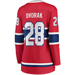 Christian Dvorak Montreal Canadiens Fanatics Women's Home Breakaway Player Jersey - Red - NHL 5146681