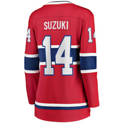 Nick Suzuki Montreal Canadiens Fanatics Women's Home Captain Patch Breakaway Player Jersey - Red - NHL 5146684