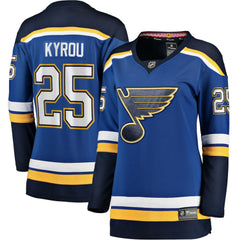 Jordan Kyrou St. Louis Blues Fanatics Women's Home Breakaway Player Jersey - Blue - NHL 5148711