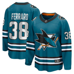 Mario Ferraro San Jose Sharks Fanatics Home Breakaway Player Jersey - Teal - NHL 5148752