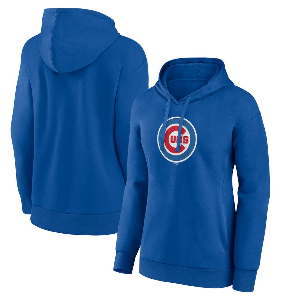 Chicago Cubs Women's Core Logo Pullover Hoodie - Royal - MLB Discount