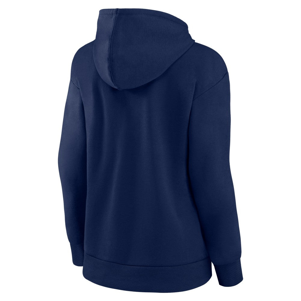 Milwaukee Brewers Women's Distressed Team Pullover Hoodie - Navy - MLB Sale