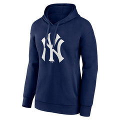 New York Yankees Women's Core Logo Pullover Hoodie - Navy - MLB Sale