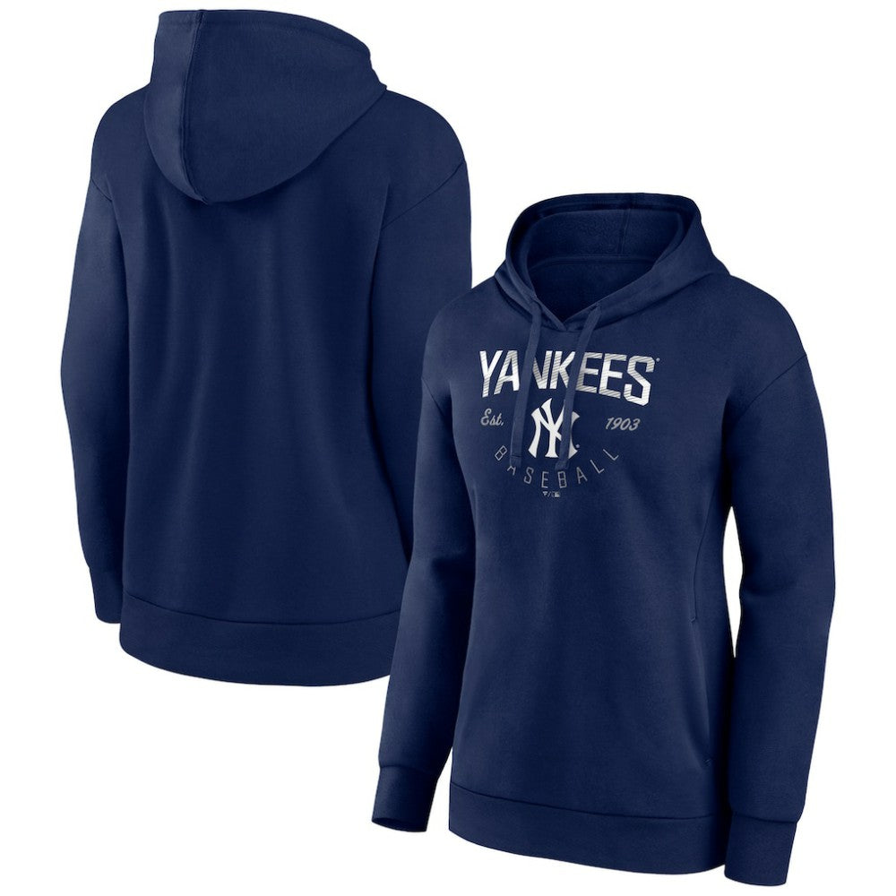 New York Yankees Women's Team Live For It Pullover Hoodie - Navy - MLB on Sale