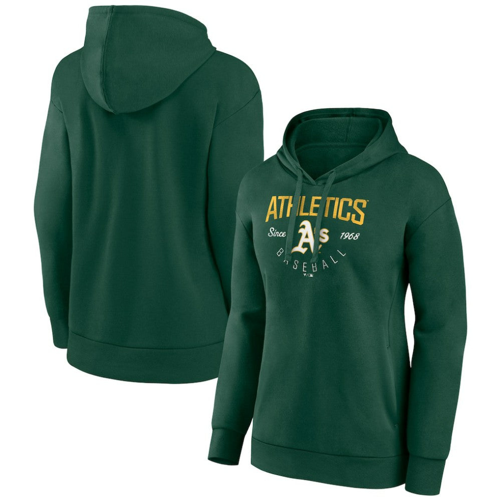 Oakland Athletics Women's Live For It Pullover Hoodie - Green - MLB Discount