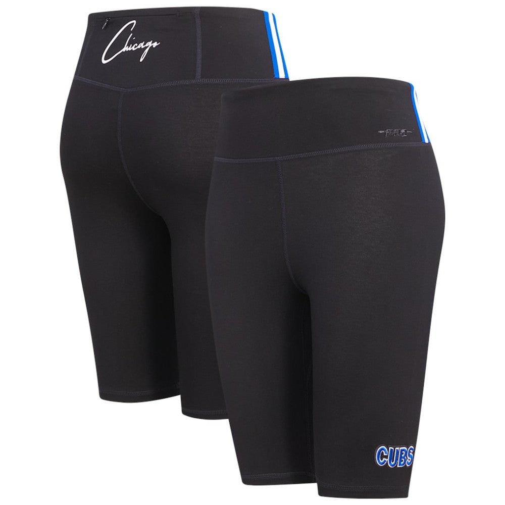 Chicago Cubs Pro Standard Women's City Scape Bike Shorts - Black - MLB Lifestyle