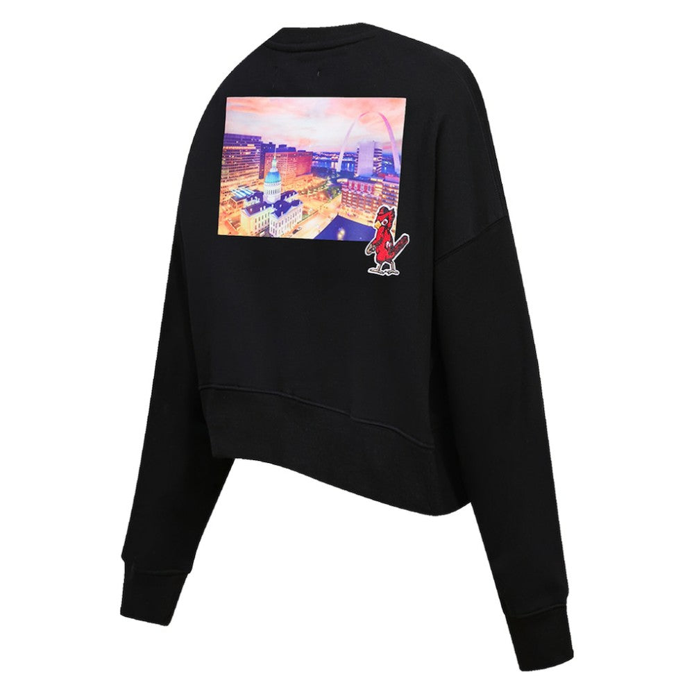 St. Louis Cardinals Pro Standard Women's City Scape Pullover Sweatshirt - Black - MLB Online