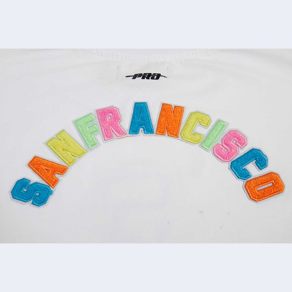 San Francisco Giants Pro Standard Women's Washed Neon Cropped Boxy T-Shirt - White - MLB on Sale