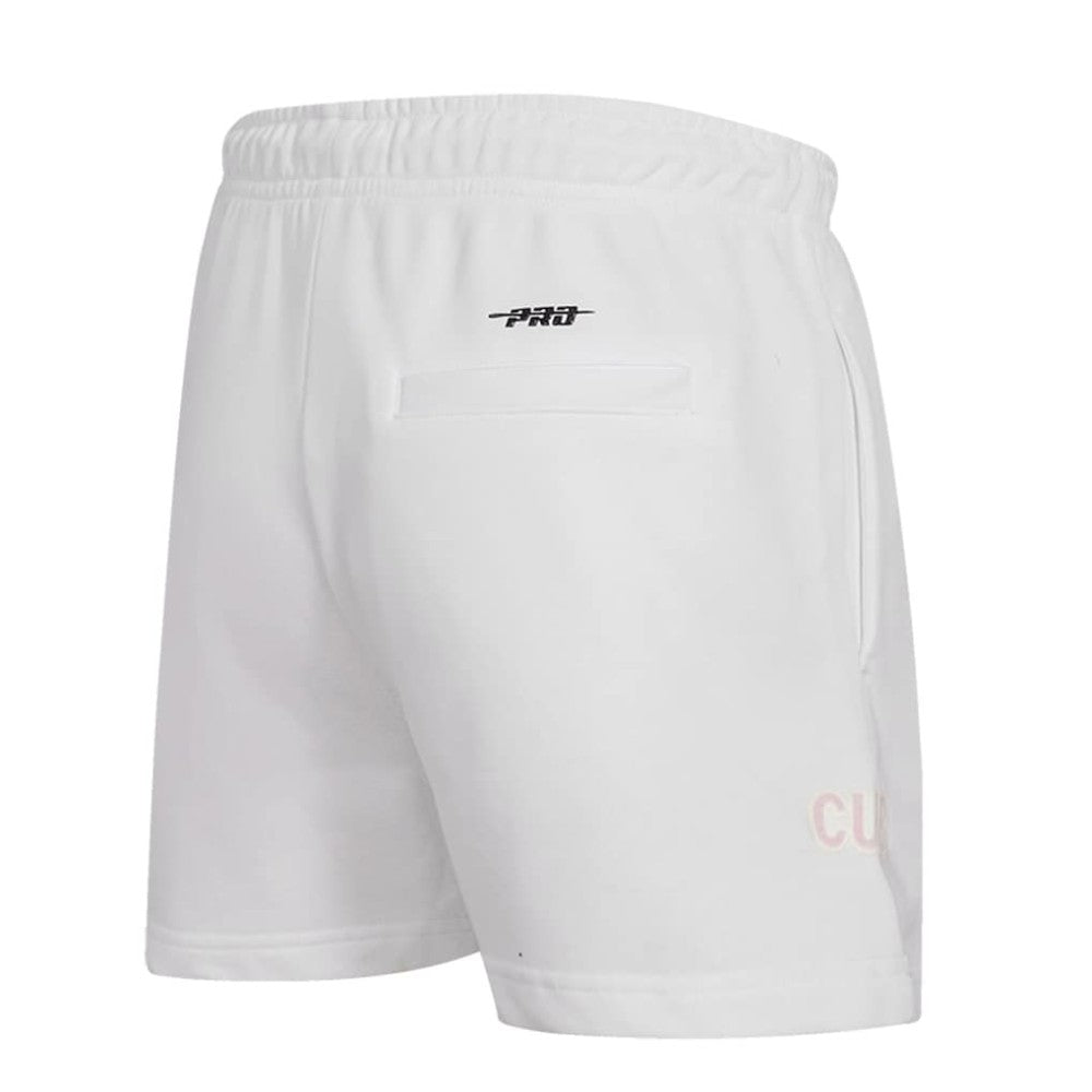 Chicago Cubs Pro Standard Women's Washed Neon Shorts - White - MLB Discount