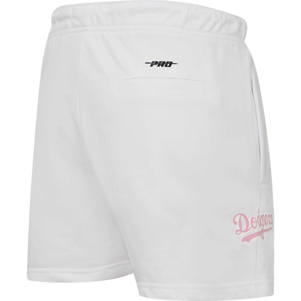 Los Angeles Dodgers Pro Standard Women's Washed Neon Shorts - White - MLB Discount