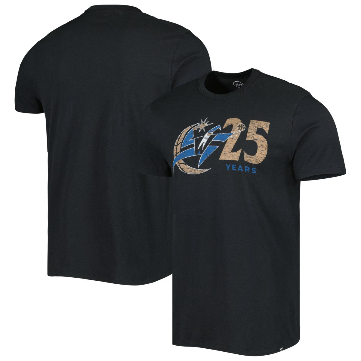 Washington Wizards '47 25th Anniversary T-Shirt Black | 47 brand US