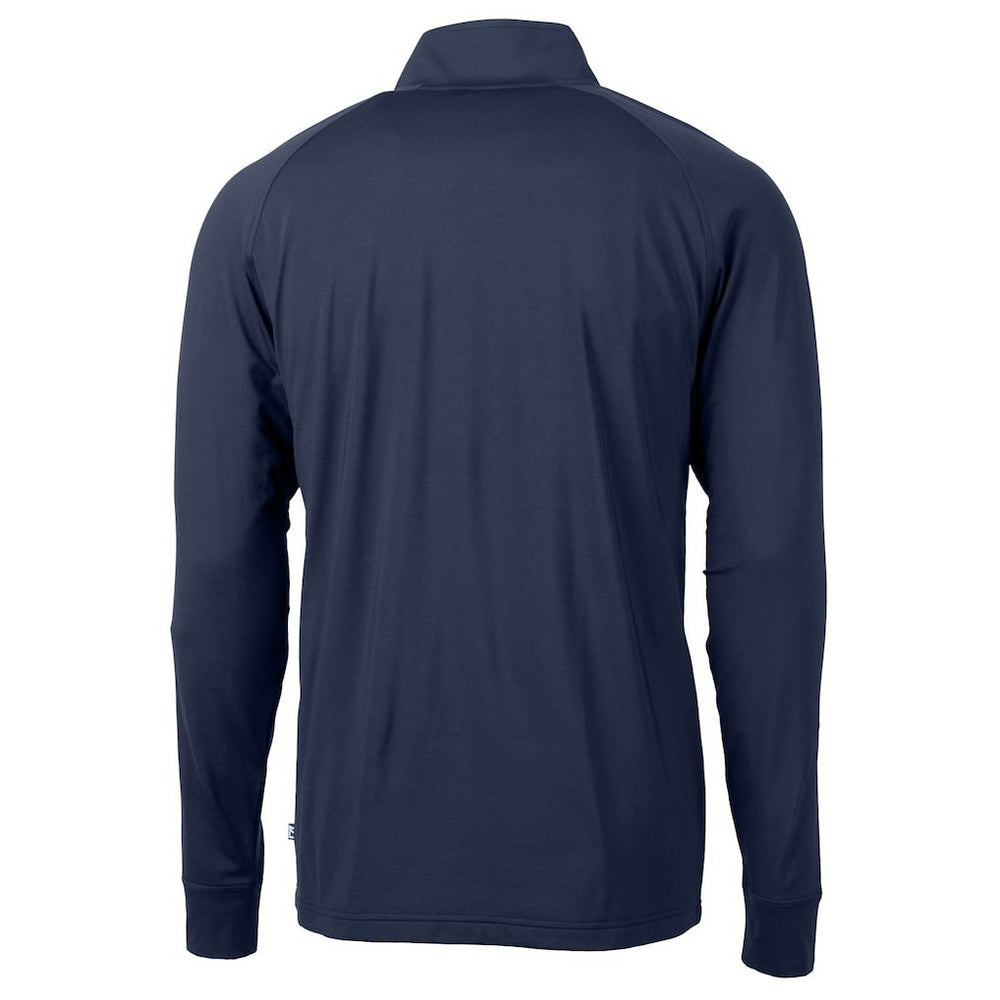 Chicago Bears Cutter & Buck Adapt Eco Knit Stretch Recycled Big & Tall Quarter-Zip Throwback Pullover Top Navy