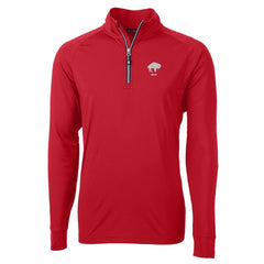 Buffalo Bills Cutter & Buck Adapt Eco Knit Stretch Recycled Big & Tall Quarter-Zip Throwback Pullover Top Red
