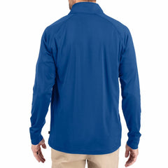 Buffalo Bills Cutter & Buck Adapt Eco Knit Stretch Recycled Big & Tall Quarter-Zip Throwback Pullover Top Royal