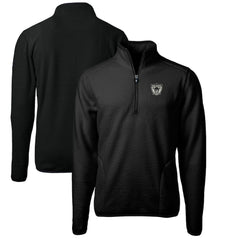 Las Vegas Raiders Cutter & Buck Cascade Eco Sherpa Fleece Big & Tall Quarter-Zip Throwback Jacket Black