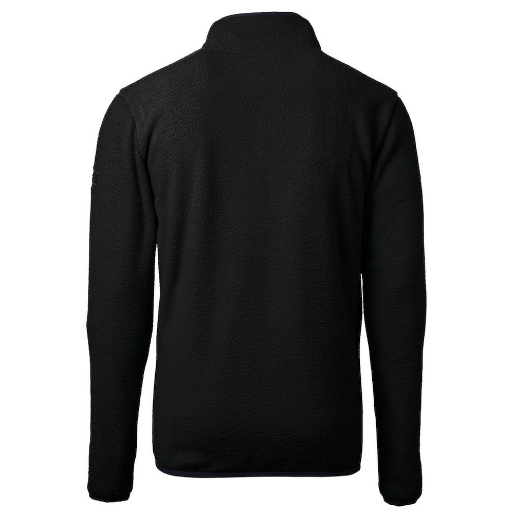 Las Vegas Raiders Cutter & Buck Cascade Eco Sherpa Fleece Big & Tall Quarter-Zip Throwback Jacket Black