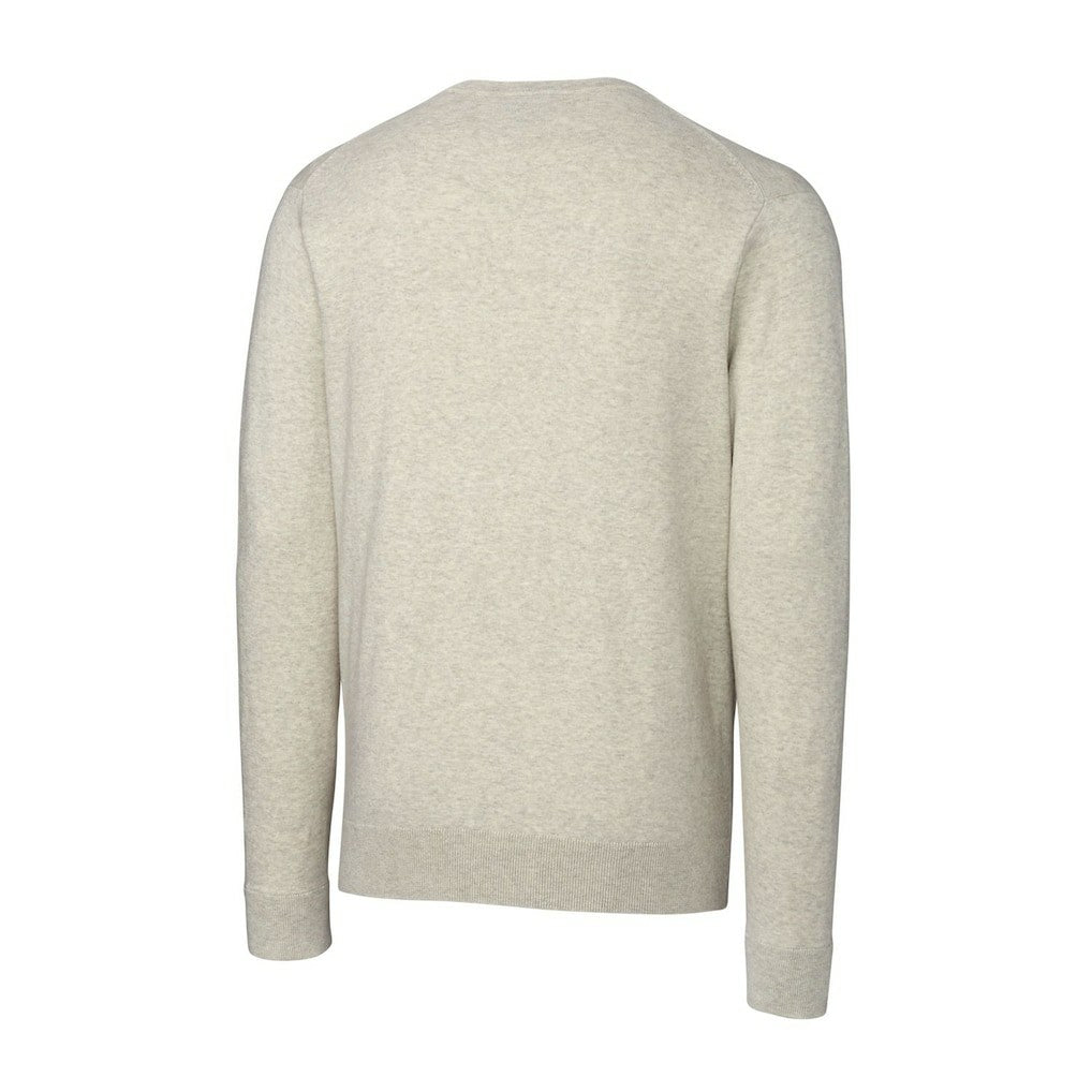 Miami Dolphins Cutter & Buck Throwback Logo Lakemont Tri-Blend Big & Tall V-Neck Pullover Sweater Oatmeal