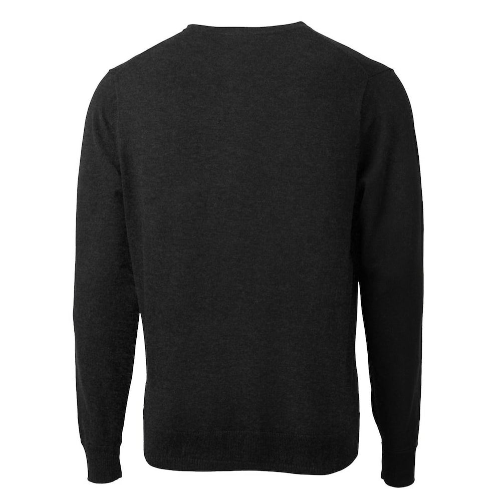 Pittsburgh Steelers Cutter & Buck Throwback Logo Lakemont Tri-Blend Big & Tall V-Neck Pullover Sweater Black