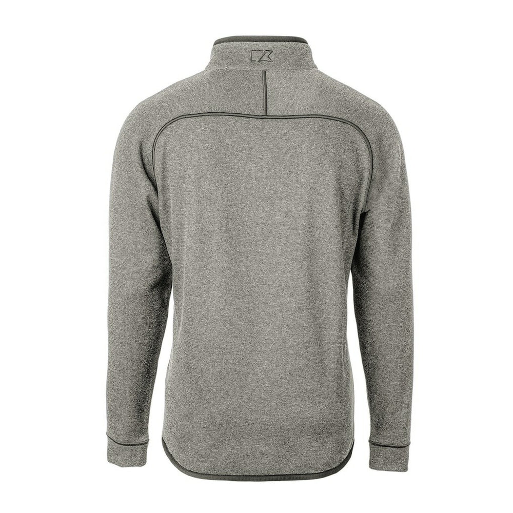 Miami Dolphins Cutter & Buck Mainsail Sweater-Knit Big & Tall Half-Zip Pullover Jacket Heather Gray