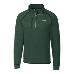 New York Jets Cutter & Buck Mainsail Sweater-Knit Big & Tall Half-Zip Pullover Jacket Heather Green