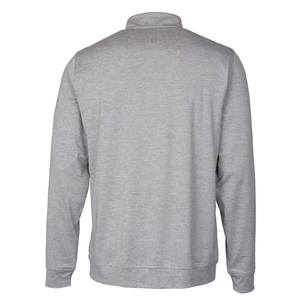 Cleveland Browns Cutter & Buck Stealth Heathered Big & Tall Throwback Logo Quarter-Zip Pullover Top Gray