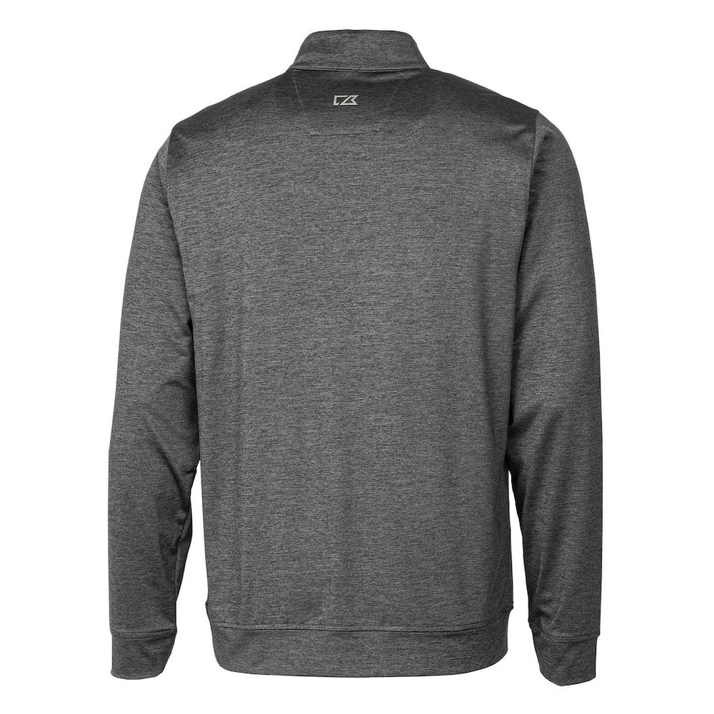 Pittsburgh Steelers Cutter & Buck Stealth Heathered Big & Tall Throwback Logo Quarter-Zip Pullover Top Steel