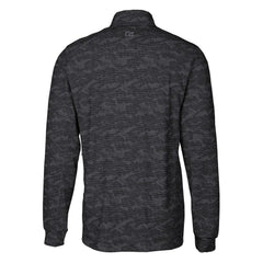 Indianapolis Colts Cutter & Buck Throwback Logo Big & Tall Traverse Camo Print Stretch Quarter-Zip Pullover Top Black