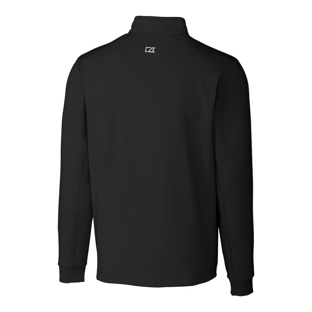 Miami Dolphins Cutter & Buck Throwback Logo Traverse Stretch Quarter-Zip Big & Tall Pullover Top Black