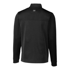 San Francisco 49ers Cutter & Buck Throwback Logo Traverse Stripe Stretch Quarter-Zip Big & Tall Pullover Top Black