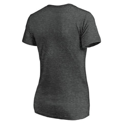 Los Angeles Dodgers Women's Team Lockup V-Neck T-Shirt - Charcoal - MLB Sale