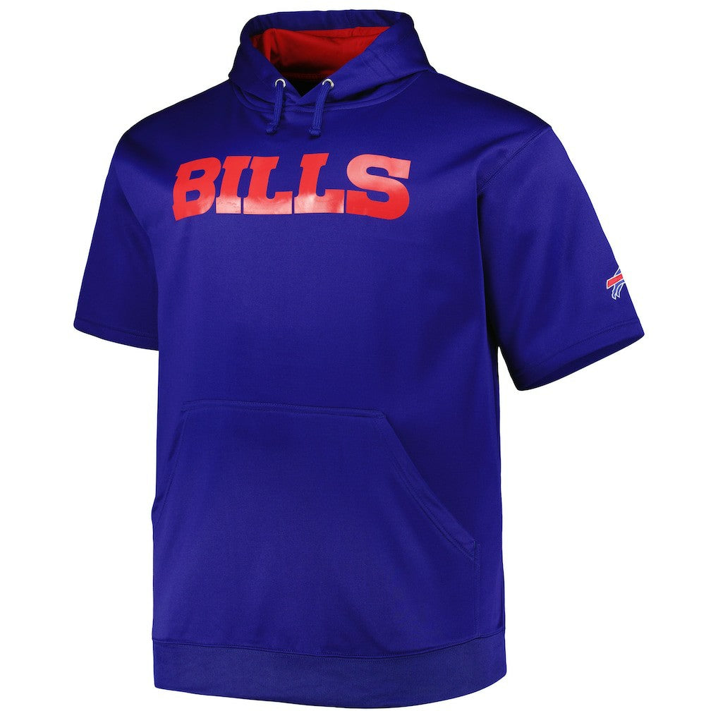Josh Allen Buffalo Bills Big & Tall Short Sleeve Pullover Hoodie Royal