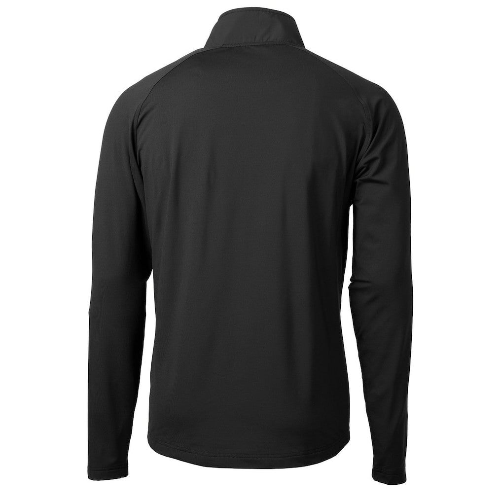 Green Bay Packers Cutter & Buck Adapt Eco Knit Hybrid Throwback Recycled Quarter-Zip Pullover Black