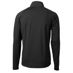 Detroit Lions Cutter & Buck Adapt Eco Knit Hybrid Recycled Quarter-Zip Throwback Pullover Top Black