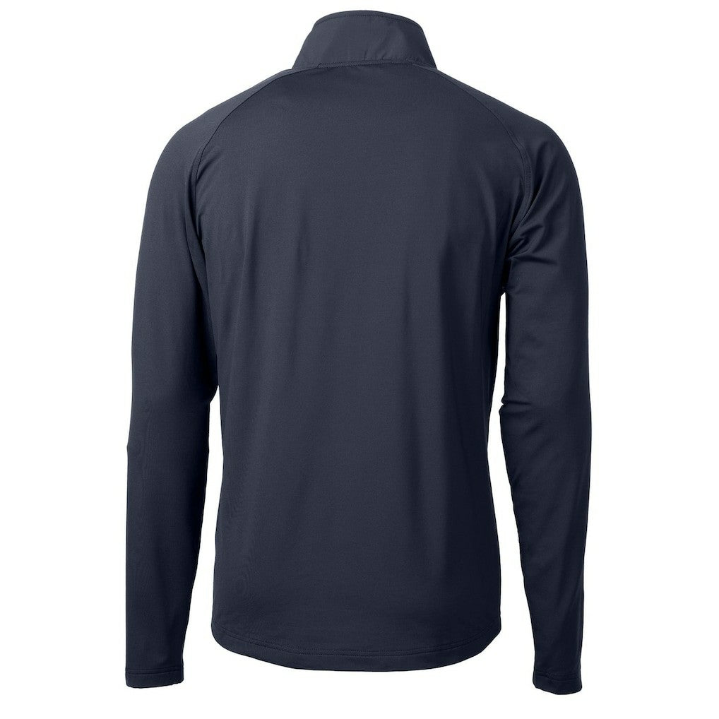 Los Angeles Chargers Cutter & Buck Adapt Eco Knit Hybrid Recycled Quarter-Zip Throwback Pullover Top Navy