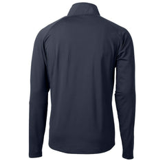 Los Angeles Chargers Cutter & Buck Adapt Eco Knit Hybrid Recycled Quarter-Zip Throwback Pullover Top Navy