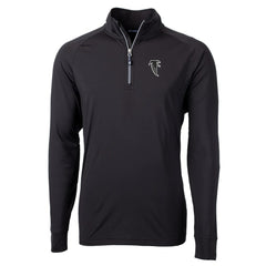 Atlanta Falcons Cutter & Buck Adapt Eco Knit Stretch Recycled Quarter-Zip Throwback Pullover Top Black