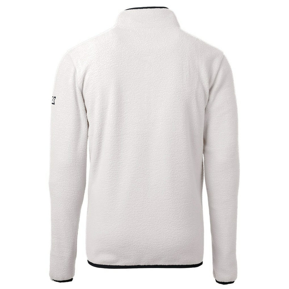 Chicago Bears Cutter & Buck Throwback Eco Sherpa Fleece Quarter-Zip Pullover Jacket White