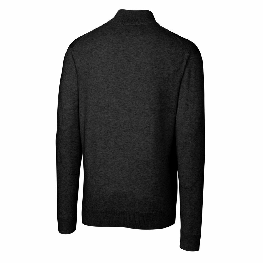Detroit Lions Cutter & Buck Throwback Logo Lakemont Tri-Blend Quarter-Zip Pullover Sweater Black