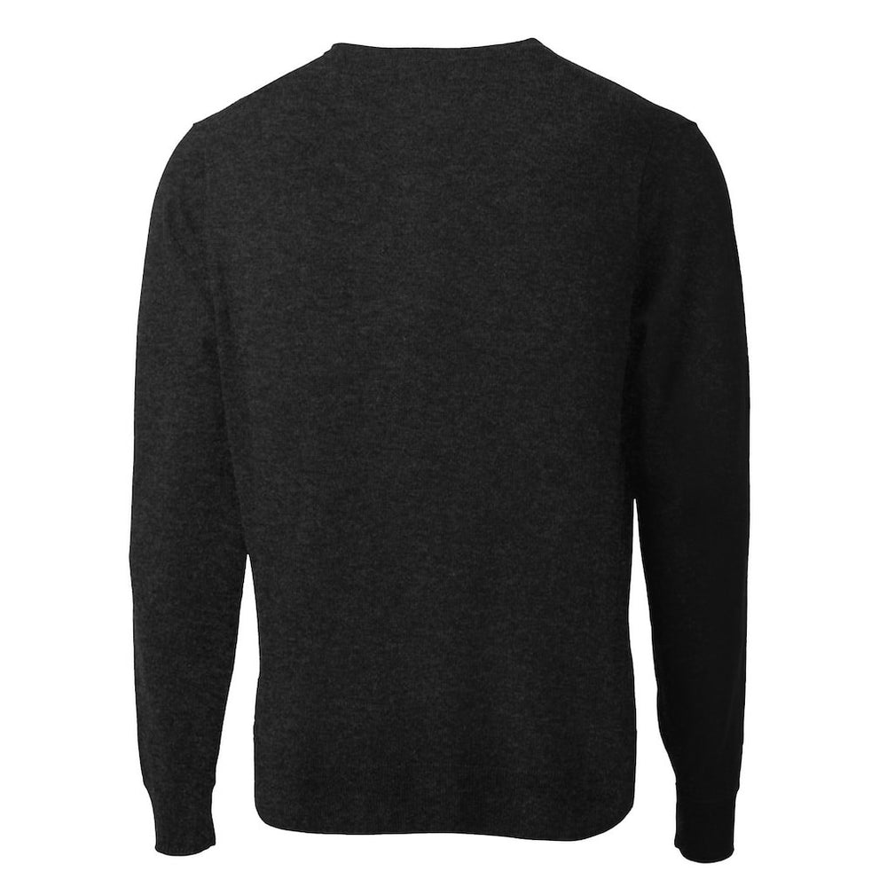 San Francisco 49ers Cutter & Buck Throwback Logo Lakemont Tri-Blend V-Neck Pullover Sweater Black