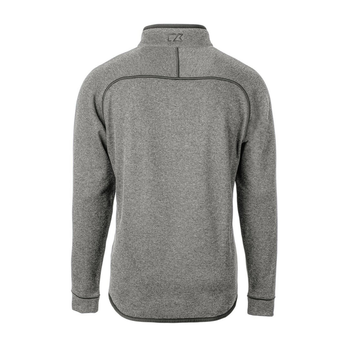 Detroit Lions Cutter & Buck Throwback Logo Mainsail Sweater-Knit Half-Zip Pullover Jacket Heather Gray