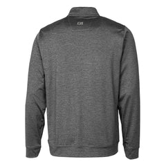 New York Jets Cutter & Buck Stealth Heathered Throwback Logo Quarter-Zip Pullover Top Steel