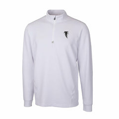 Atlanta Falcons Cutter & Buck Throwback Logo Traverse Stretch Quarter-Zip Pullover Top White