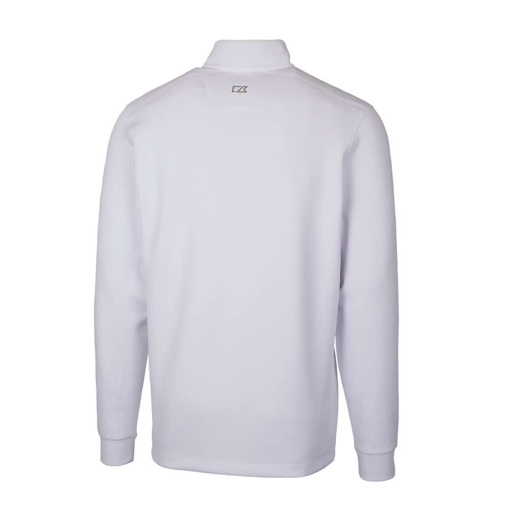 Atlanta Falcons Cutter & Buck Throwback Logo Traverse Stretch Quarter-Zip Pullover Top White