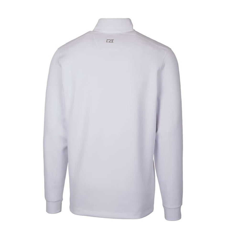 New England Patriots Cutter & Buck Throwback Logo Traverse Stretch Quarter-Zip Pullover Top White