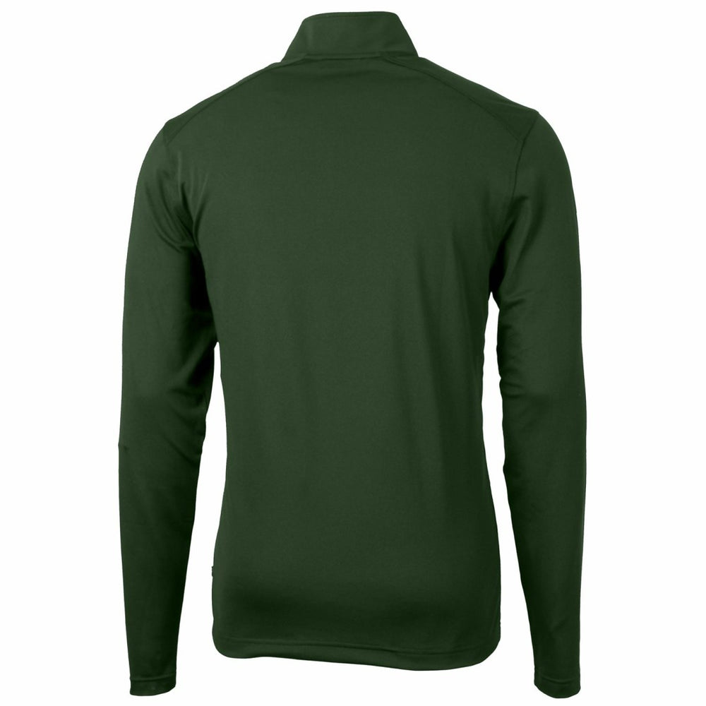 Green Bay Packers Cutter & Buck Throwback Logo Virtue Eco Pique Recycled Quarter-Zip Pullover Top Green