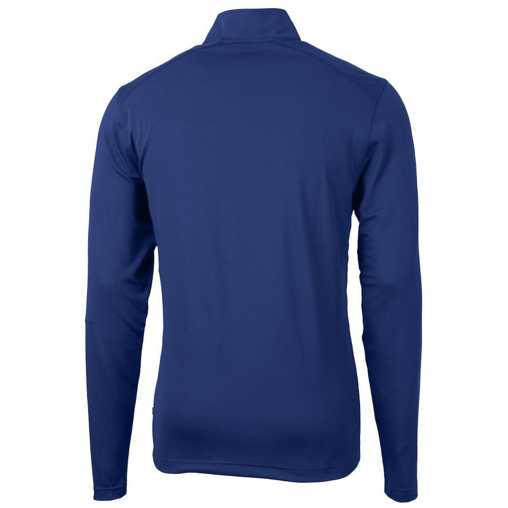 Indianapolis Colts Cutter & Buck Throwback Logo Virtue Eco Pique Recycled Quarter-Zip Pullover Top Royal