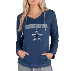 Dallas Cowboys Concepts Sport Women's Mainstream Tri-Blend Raglan Hoodie V-Neck Top Navy