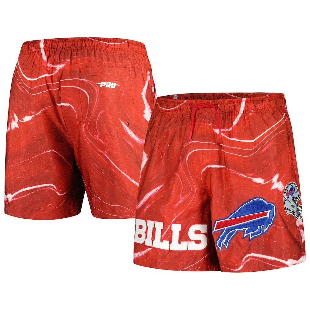 Buffalo Bills Pro Standard Allover Marble Print Shorts Red