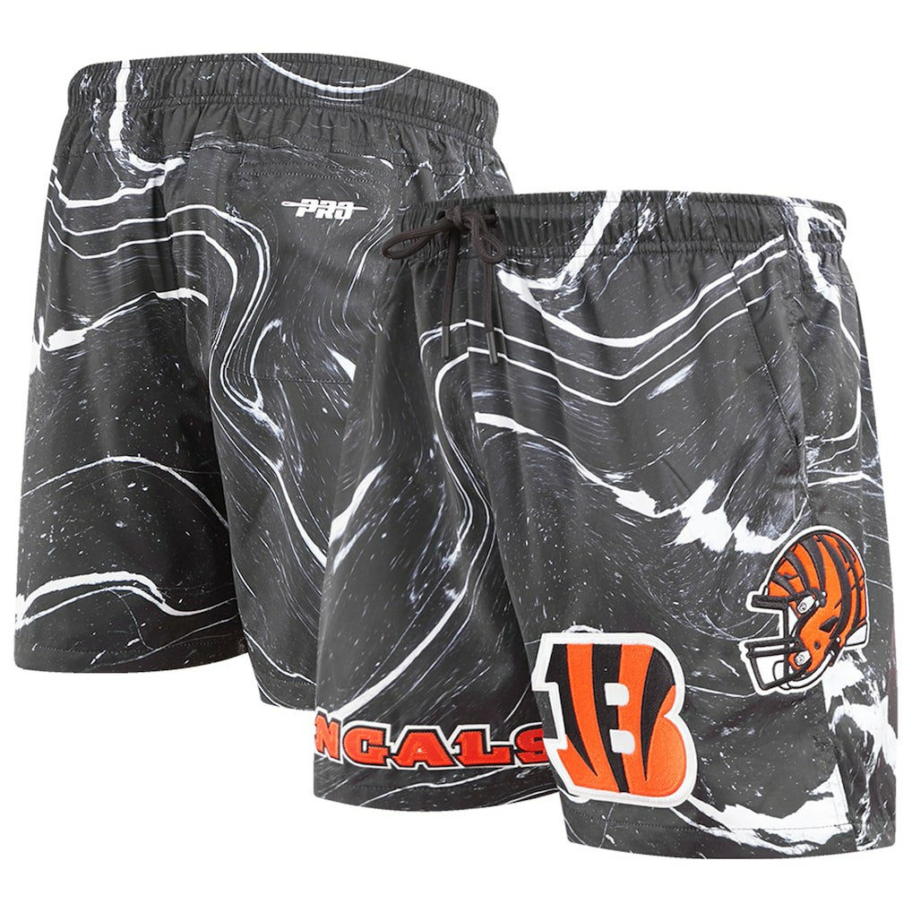 Cincinnati Bengals Pro Standard Allover Marble Print Shorts Black