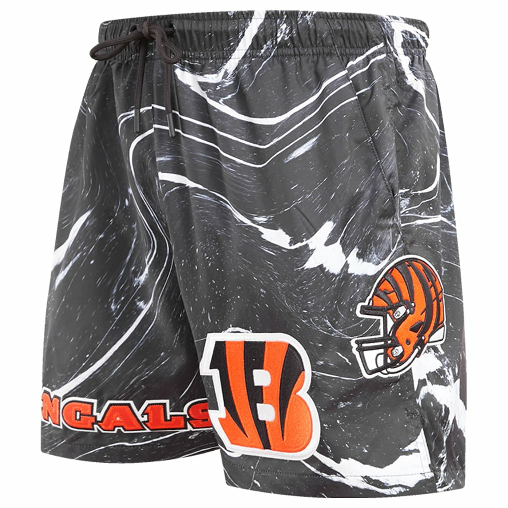 Cincinnati Bengals Pro Standard Allover Marble Print Shorts Black